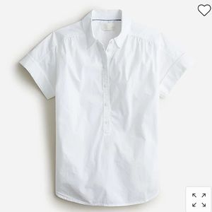 NWT J. Crew Relaxed short-sleeve cotton poplin popover